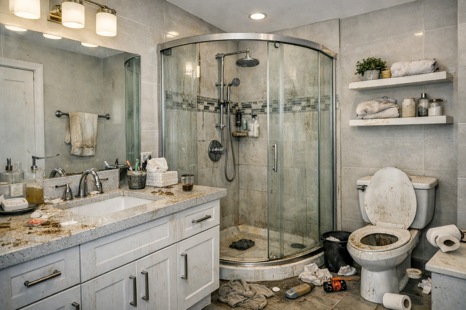 Dirty Bathroom